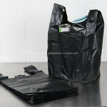 Large Plastic Grocery T-shirts Carry-out Bag Plain White